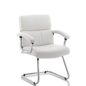 Ambition Medium Back Leather Cantilever Visitor Chair with Arms - Image 2