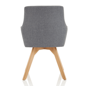 Maria Grey Fabric Wooden Leg Visitor Chair - Image 6