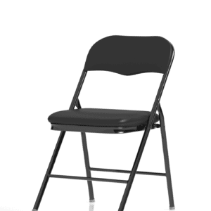 Capri Black Polyurethane Folding Chair - Image 3