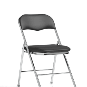Capri Black Polyurethane Folding Chair - Image 9