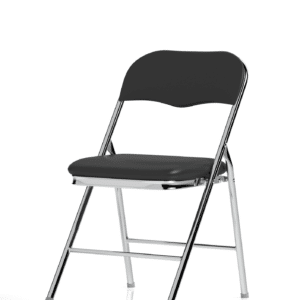 Capri Black Polyurethane Folding Chair - Image 11