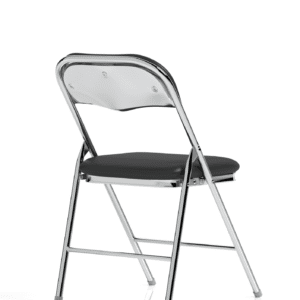 Capri Black Polyurethane Folding Chair - Image 15