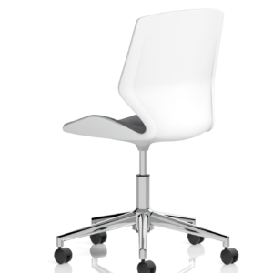 Verona 5 Star Base White Frame Fabric Visitor Chair - Image 5