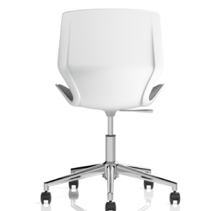 Verona 5 Star Base White Frame Fabric Visitor Chair - Image 6