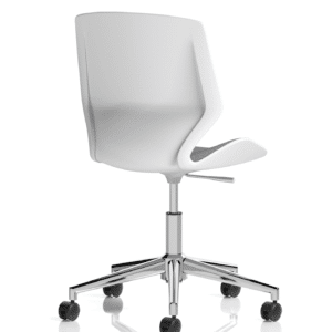 Verona 5 Star Base White Frame Fabric Visitor Chair - Image 7