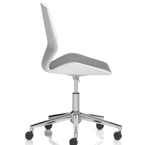 Verona 5 Star Base White Frame Fabric Visitor Chair - Image 8