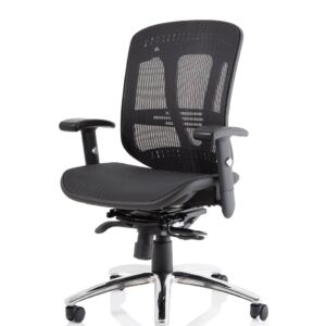 Illusion II Mesh Back Task Operator Office Chair with Height Adjustable Arms - Image 12
