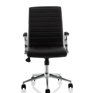 Cain Medium Back Leather Executive Office Chair with Arms - Image 2