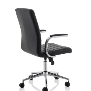 Cain Medium Back Leather Executive Office Chair with Arms - Image 7