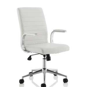 Cain Medium Back Leather Executive Office Chair with Arms - Image 9