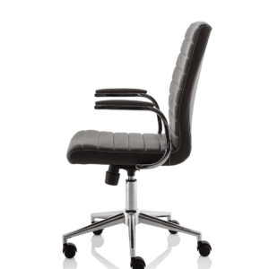 Cain Medium Back Leather Executive Office Chair with Arms - Image 19