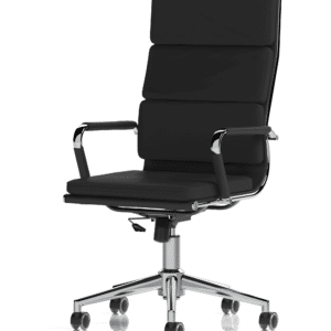 Falcon High Back Black Leather Executive Office Chair with Arms - Image 4