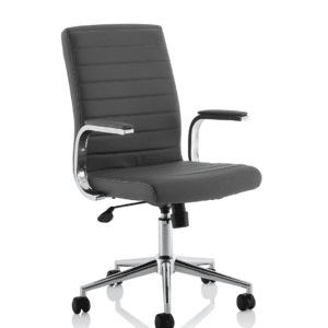 Cain Medium Back Leather Executive Office Chair with Arms - Image 24