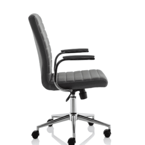 Cain Medium Back Leather Executive Office Chair with Arms - Image 31