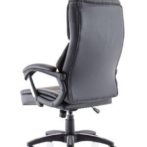 Kingston High Back Executive Black Leather Office Chair with Arms - Image 6