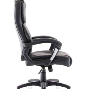 Kingston High Back Executive Black Leather Office Chair with Arms - Image 9