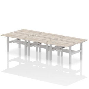 Breeze Back-to-Back Height Adjustable Bench Desk - 6 Person - Image 5