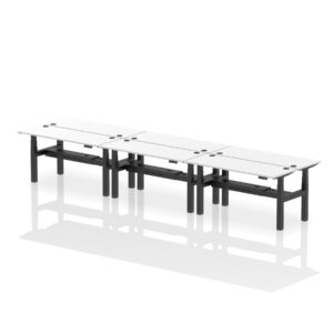 Breeze Back-to-Back Slimline Height Adjustable Bench Desk - 6 Person - Image 48