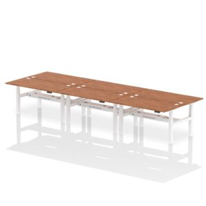 Breeze Back-to-Back Height Adjustable Bench Desk - 6 Person - Image 51