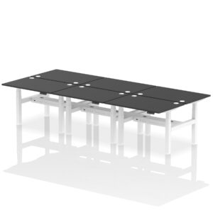 Breeze Back-to-Back Height Adjustable Bench Desk - 6 Person - Image 75