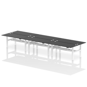 Breeze Back-to-Back Height Adjustable Bench Desk - 6 Person - Image 84