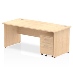Surge Panel End Straight Desk With Mobile Pedestal - Image 41