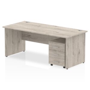 Surge Panel End Straight Desk With Mobile Pedestal - Image 40