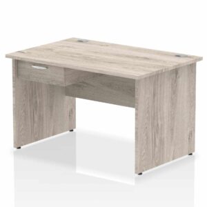 Surge Panel End Straight Desk Frame With Single One Drawer Fixed Pedestal - Image 3