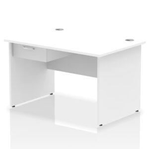 Surge Panel End Straight Desk Frame With Single One Drawer Fixed Pedestal - Image 6
