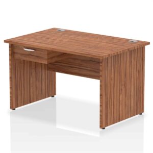 Surge Panel End Straight Desk Frame With Single One Drawer Fixed Pedestal - Image 7