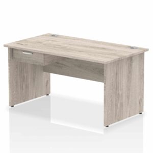 Surge Panel End Straight Desk Frame With Single One Drawer Fixed Pedestal - Image 10