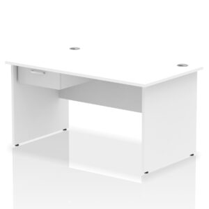 Surge Panel End Straight Desk Frame With Single One Drawer Fixed Pedestal - Image 13