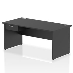 Surge Panel End Straight Desk Frame With Single One Drawer Fixed Pedestal - Image 16