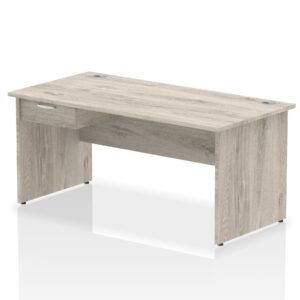 Surge Panel End Straight Desk Frame With Single One Drawer Fixed Pedestal - Image 17