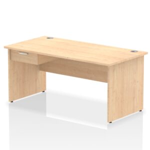 Surge Panel End Straight Desk Frame With Single One Drawer Fixed Pedestal - Image 18