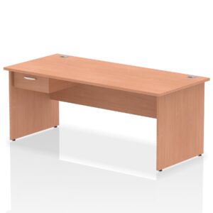 Surge Panel End Straight Desk Frame With Single One Drawer Fixed Pedestal - Image 22