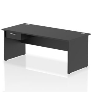 Surge Panel End Straight Desk Frame With Single One Drawer Fixed Pedestal - Image 23
