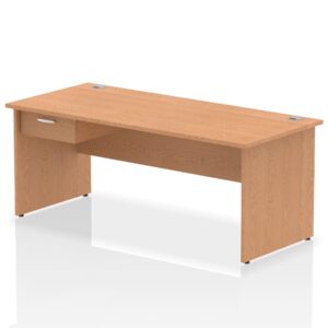 Surge Panel End Straight Desk Frame With Single One Drawer Fixed Pedestal - Image 26