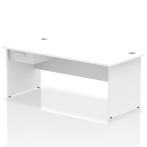 Surge Panel End Straight Desk Frame With Single One Drawer Fixed Pedestal - Image 27