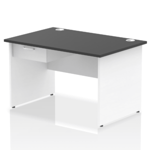 Surge Panel End Straight Desk Frame With Single One Drawer Fixed Pedestal - Image 30