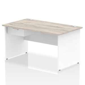Surge Panel End Straight Desk Frame With Single One Drawer Fixed Pedestal - Image 37