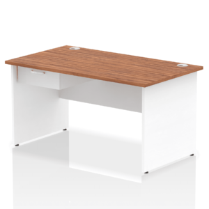 Surge Panel End Straight Desk Frame With Single One Drawer Fixed Pedestal - Image 40