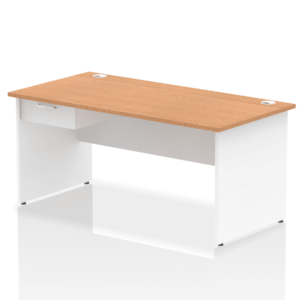 Surge Panel End Straight Desk Frame With Single One Drawer Fixed Pedestal - Image 45