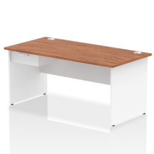 Surge Panel End Straight Desk Frame With Single One Drawer Fixed Pedestal - Image 46