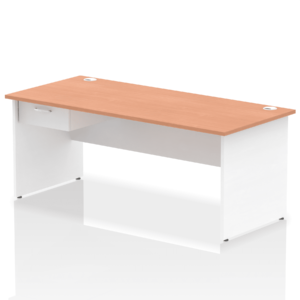 Surge Panel End Straight Desk Frame With Single One Drawer Fixed Pedestal - Image 47