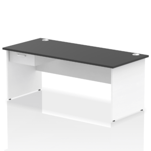 Surge Panel End Straight Desk Frame With Single One Drawer Fixed Pedestal - Image 48