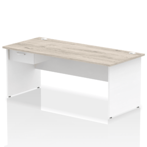 Surge Panel End Straight Desk Frame With Single One Drawer Fixed Pedestal - Image 49