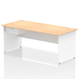 Surge Panel End Straight Desk Frame With Single One Drawer Fixed Pedestal - Image 50