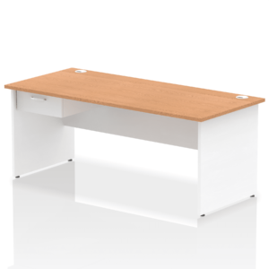 Surge Panel End Straight Desk Frame With Single One Drawer Fixed Pedestal - Image 51