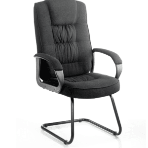 Brook Deluxe High Back Black Cantilever Visitor Chair with Arms - Image 3